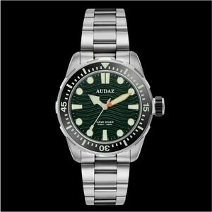 Audaz Cave Diver 4040-03 Green Dial/Black Bezel NEW